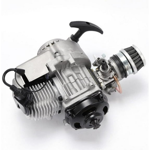 Anqidi 49CC 2 Stroke 1.3HP Pull Engine Motor Dirt Bike Engine Motor for Mini Moto Quad Scooter 1300 Rpm