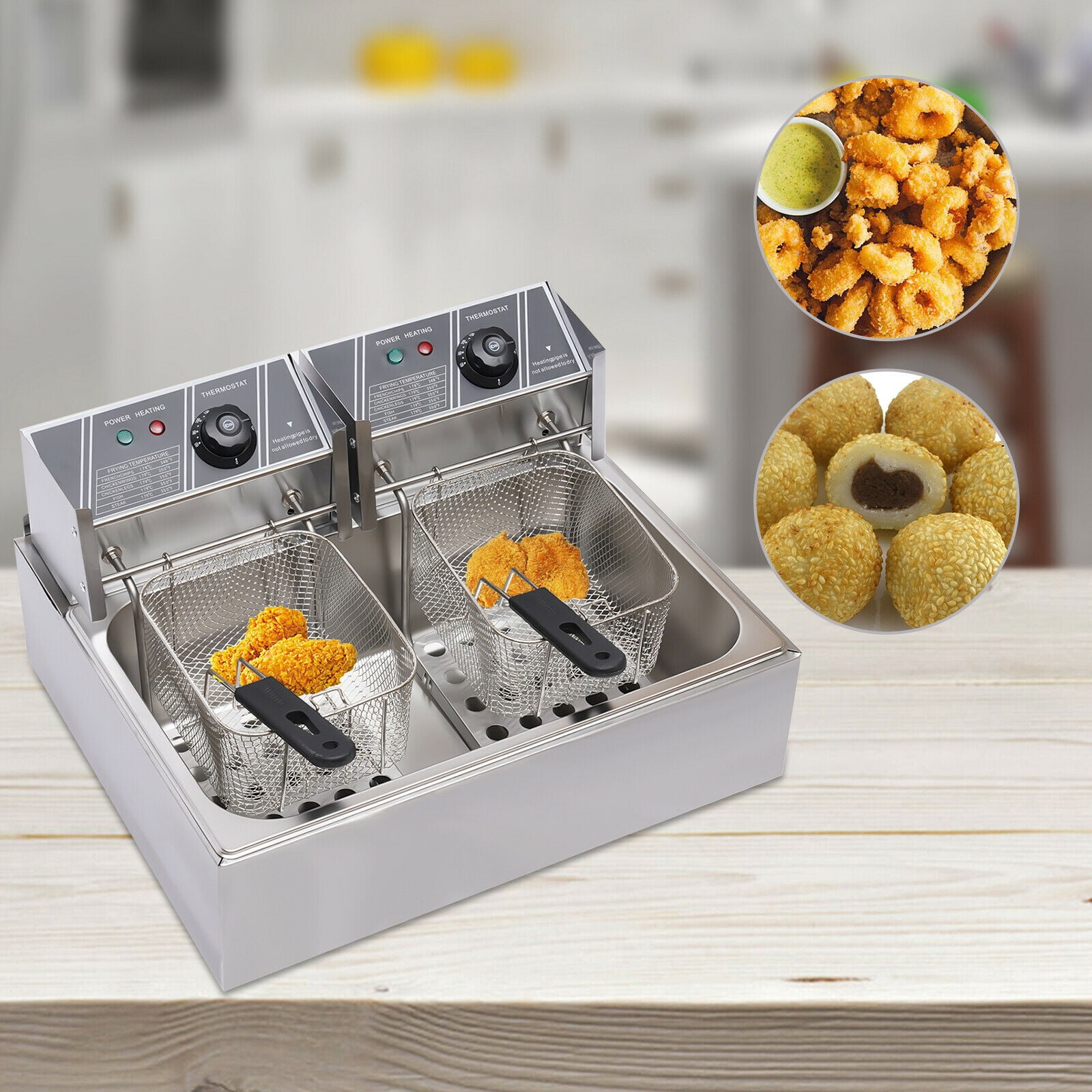 Anqidi 5KW Commercial Electric Deep Fryer 12L Stainless Steel Single