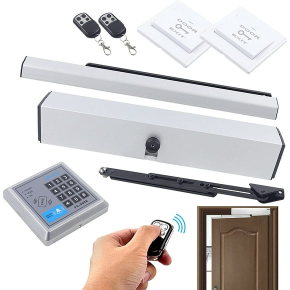 Anqidi Automatic Swing Door Opener 50W 120 Electric Handicap Door Operator Opener Closer w/2 Remote Controller & Push Button