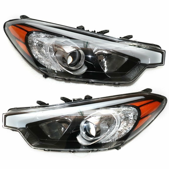 Anqidi Driver+Passenger Side Halogen Headlamp for 2014-2016 KIA Forte/ Forte5/Koup (Left+Right)