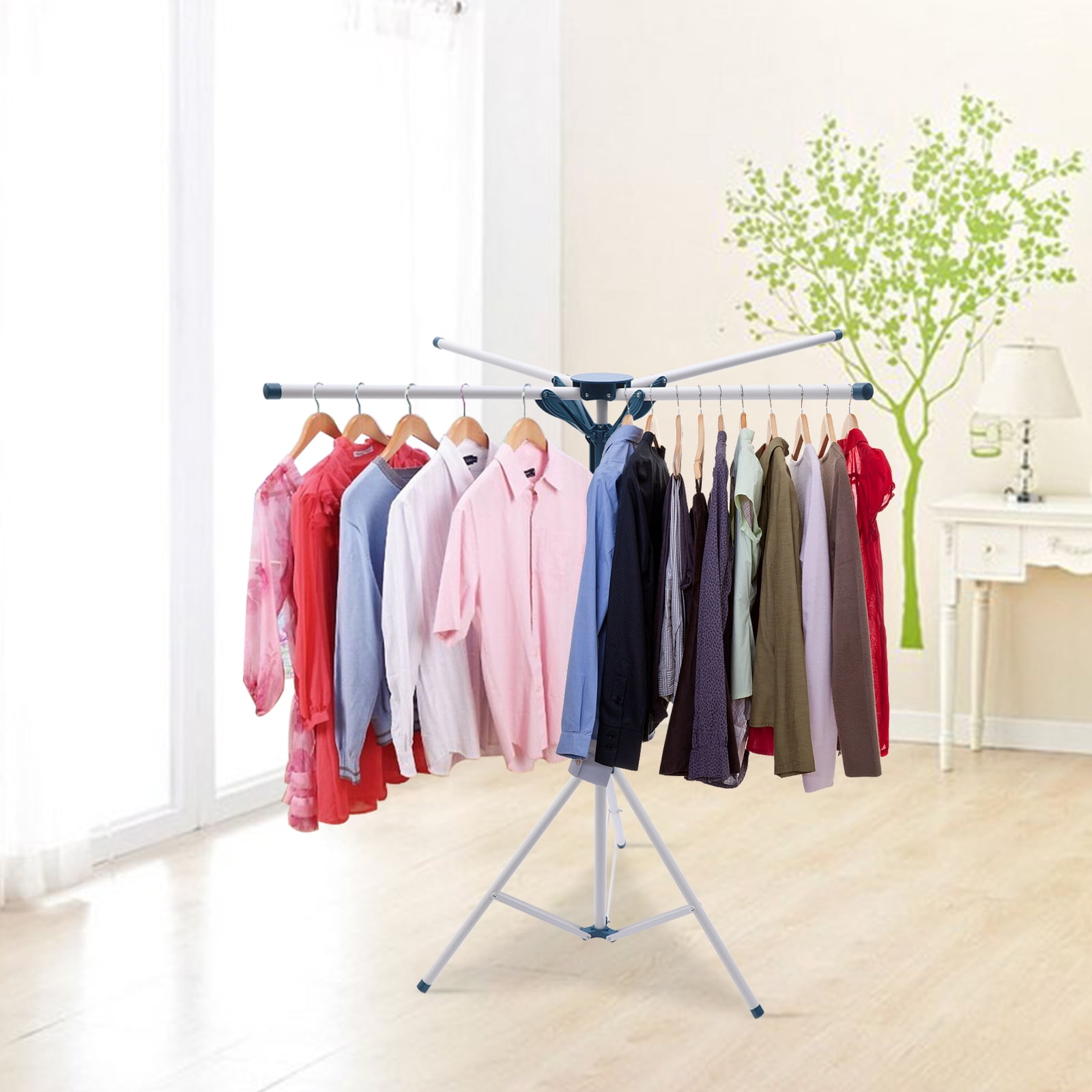 Anqidi Folding Portable Electric Clothes Dryer 2 Layer 3 Gear Timing  Laundry Drying Rack + Remote 1500W