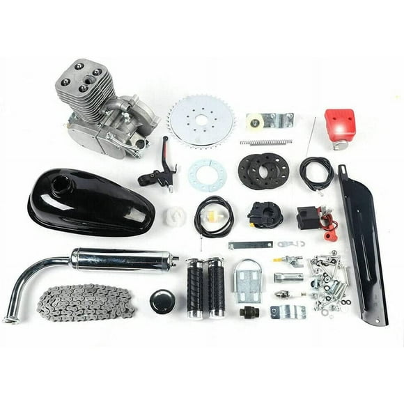 Anqidi Full Set 100CC 2-Stroke Bicycle Engine Kit Gas Motorized Motor Bike Modified Set Electric Bicycle Conversion Kit Complete Gasoline Engine Motor Kit