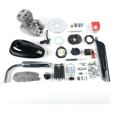 Anqidi Full Set 100CC 2-Stroke Bicycle Petrol Engine Kit Motorized Bike Gas Motor Conversion Kit for Most 26" / 28" Bikes CDI 44 Tooth