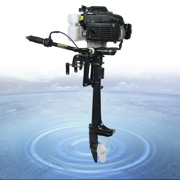 Anqidi Outboard Motor Engine 4HP 4-Stroke Fishing Boat Engine 55CC Boat Gas Engine CDI Air Cooling System 15.75" Short Shaft