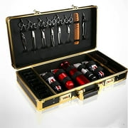 Anqidi Portable Professional Barber Case, Stylist Tool Organizer Box, Hair Cutting Grooming Kit, Aluminum Storage Case