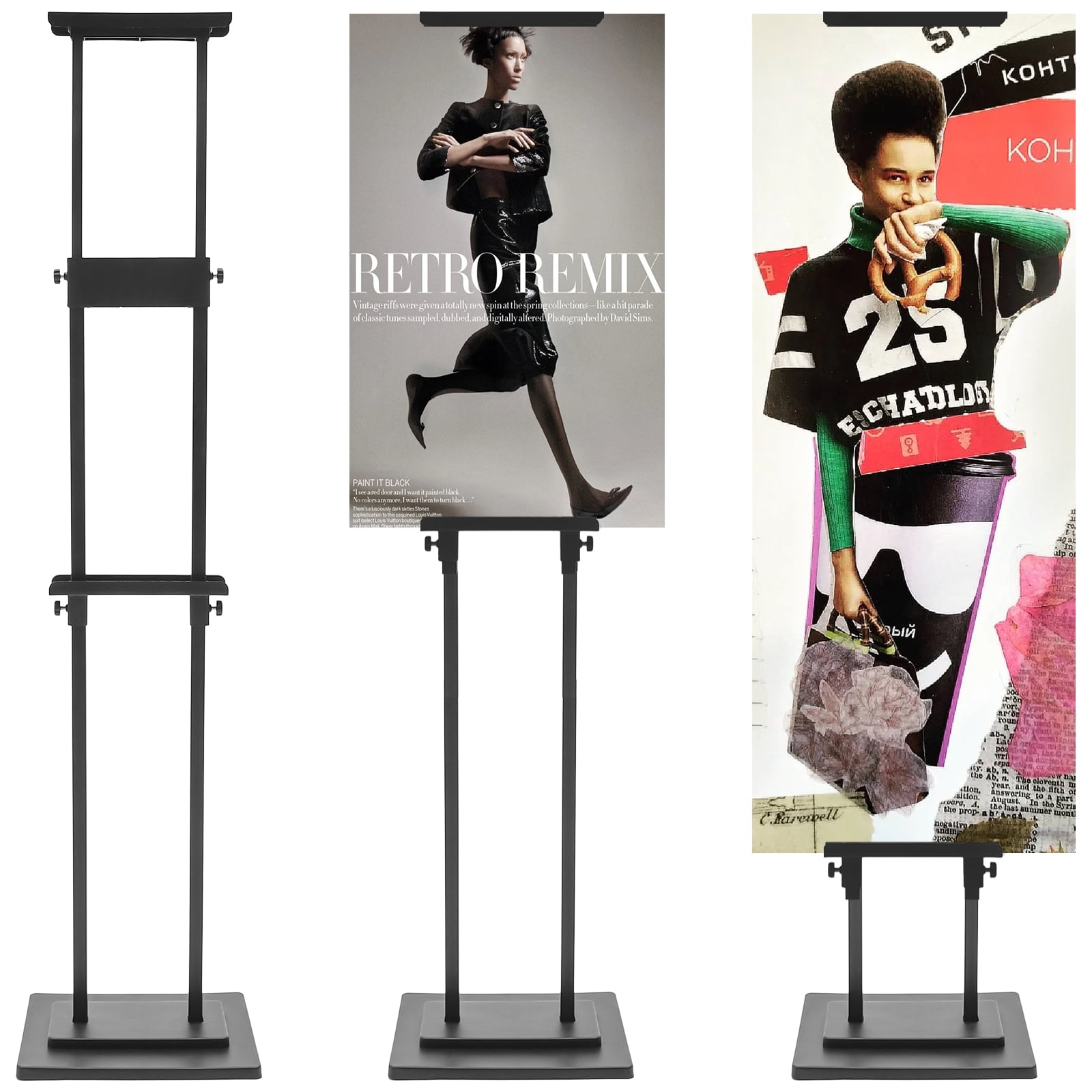 Anqidi Poster Board Stand, 2-Side Floor Standing Sign Holder Adjustable  Height for Indoor Outdoor Display