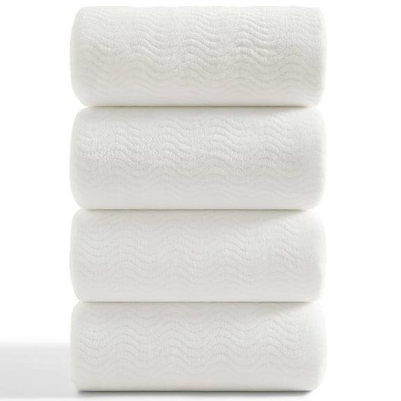 Beartech 4 Pack Bath Towel Set 35"x70", Oversized Bathroom Towel Soft Plush Bath Sheet 600GSM Microfibers Extra Large & Less Lint Towels Highly Absorbent Quick Dry Towels Hotel Shower Towel