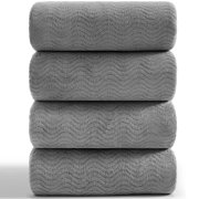 Beartech 4 Pack Bath Towel Set 35"x70", Oversized Bathroom Towel Soft Plush Bath Sheet 600GSM Microfibers Extra Large & Less Lint Towels Highly Absorbent Quick Dry Towels Hotel Shower Towel