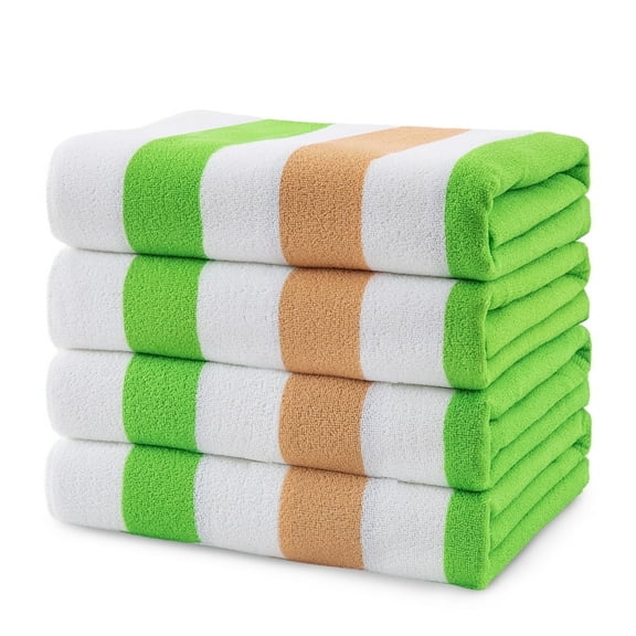 Beartech 4 Pack Oversized Microfiber Beach Towel, 30x60 inches Super Absorbent Quick Dry Camping Travel Towels Lightweight Outdoor Large Swim Towel for Adults Green