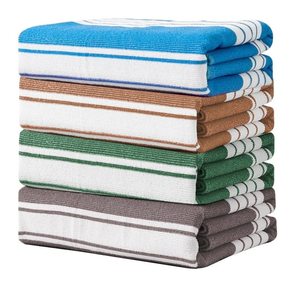 Beartech 4 Pack Oversized Microfiber Beach Towel, 30x60 inches Super Absorbent Quick Dry Camping Travel Towels Lightweight Outdoor Large Swim Towel for Adults