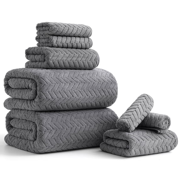 Beartech 8 Piece Bath Towel Set |2 Oversized Large Bath Towels Sheet, 2 Hand Towels & 4 Washcloths| Ultra Soft Towel Set Highly Absorbent Quick Dry Hotel Towel Collection