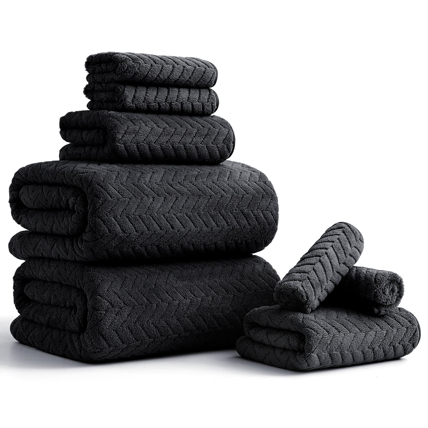 Beartech 8 Piece Bath Towel Set |2 Oversized Large Bath Towels Sheet, 2 Hand Towels & 4 Washcloths| Ultra Soft Towel Set Highly Absorbent Quick Dry Hotel Towel Collection