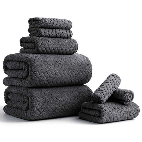 Beartech 8 Piece Bath Towel Set |2 Oversized Large Bath Towels Sheet, 2 Hand Towels & 4 Washcloths| Ultra Soft Towel Set Highly Absorbent Quick Dry Hotel Towel Collection