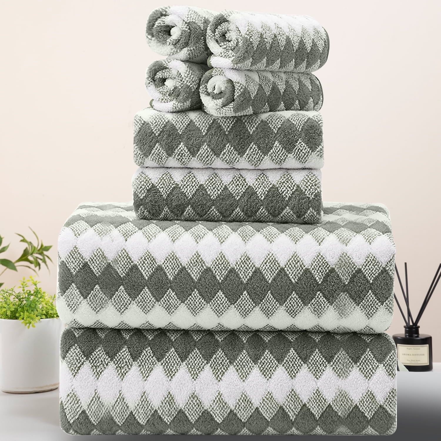 Anray Home 8pc XL Bathroom Towel Set |2 Bath Sheets, 2 Hand Towels, 4 ...