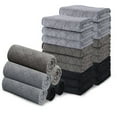 thumbnail image 1 of Beartech Bath Towel Set 24 Pack Washcloths Ultra Soft & Less Lint Microfiber Plush Highly Absorbent Quick Dry Face Towel Luxury Towels Set Wash Cloths Fingertip Towels -Gray Brown Black, 1 of 11