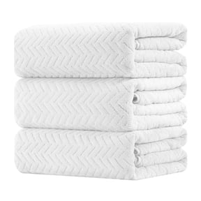 Beartech 3 Pack Microfiber Bath Towel Set Soft & Quickly Dry Bathroom Towel,Super absorbent Plush Bath Sheet Towel Oversized Towels Hotel Shower Towel-White