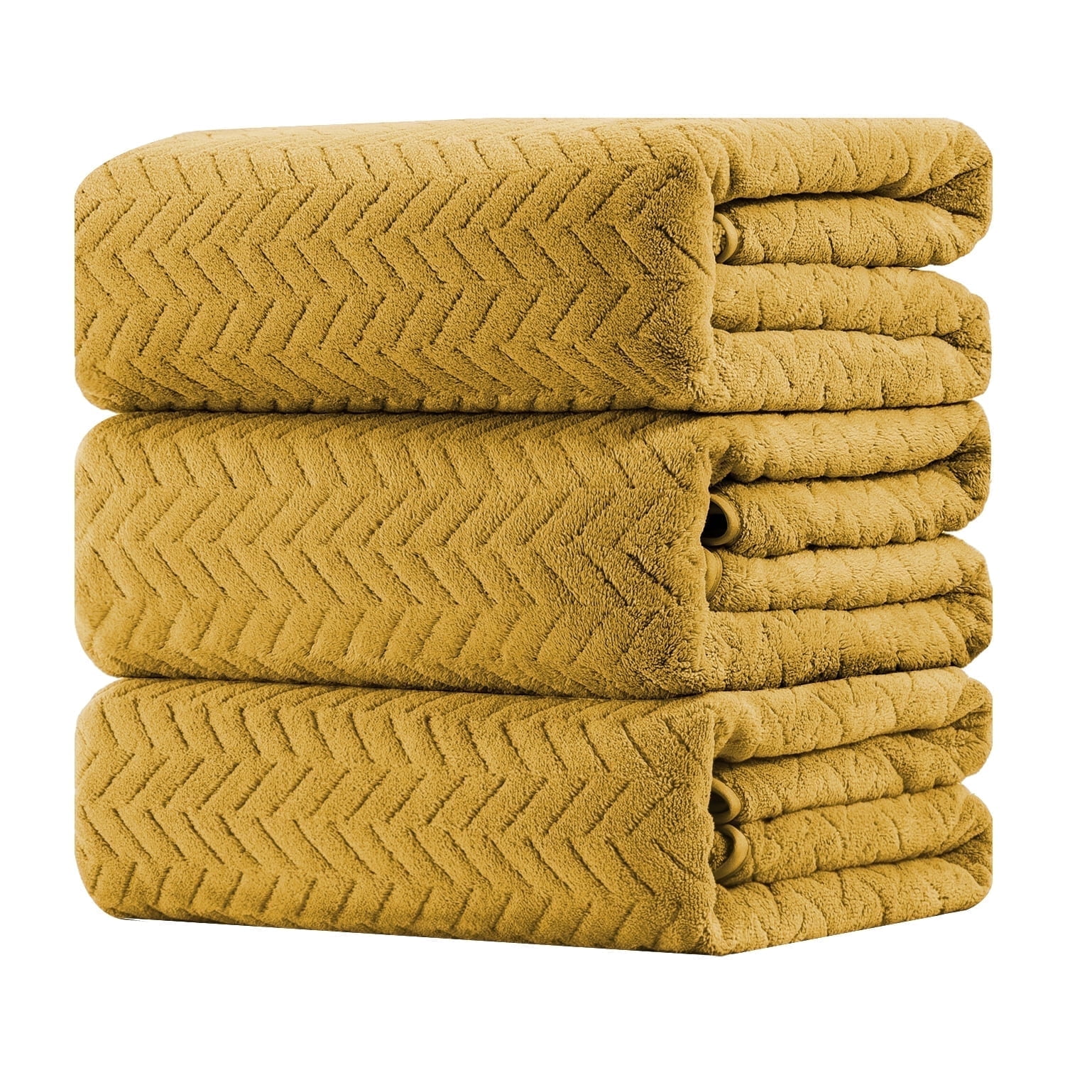 Beartech 3 Pack Microfiber Bath Towel Set Soft & Quickly Dry Bathroom Towel,Super absorbent Plush Bath Sheet Towel Oversized Towels Hotel Shower Towel-Ginger