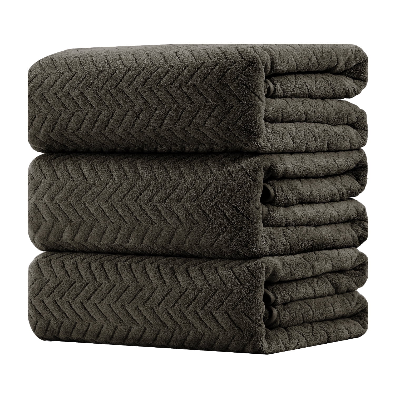 Beartech 3 Pack Microfiber Bath Towel Set Soft & Quickly Dry Bathroom Towel,Super absorbent Plush Bath Sheet Towel Oversized Towels Hotel Shower Towel-Dark Brown