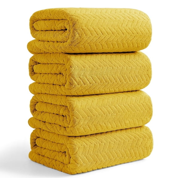 Beartech Bath Towel Set 4 Pack Microfiber Bathroom Towel Plush Bath Sheet Towel Oversized Towels Hotel Shower Towel Collection