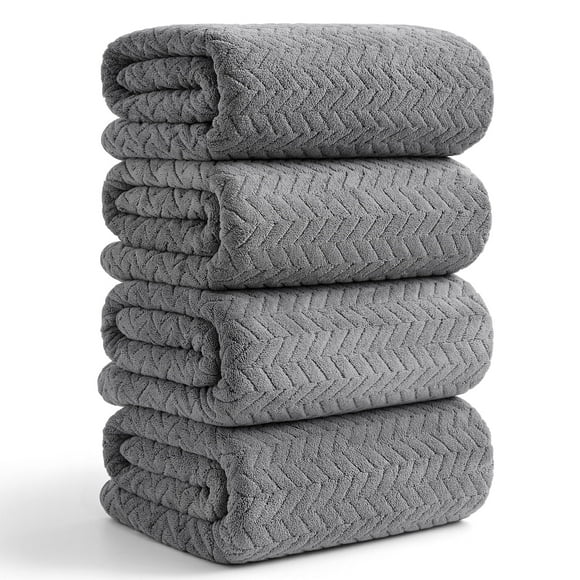 Beartech Bath Towel Set 4 Pack Microfiber Bathroom Towel Plush Bath Sheet Towel Oversized Towels Hotel Shower Towel Collection