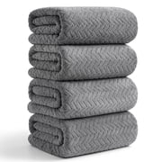 Beartech Bath Towel Set 4 Pack Microfiber Bathroom Towel Plush Bath Sheet Towel Oversized Towels Hotel Shower Towel Collection