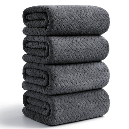 Beartech Bath Towel Set 4 Pack Microfiber Bathroom Towel Plush Bath Sheet Towel Oversized Towels Hotel Shower Towel Collection