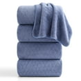 thumbnail image 1 of Beartech 4 Pack Microfiber Bath Towels Set - Soft Bathroom Towels,Lightweight Towels Highly Absorbent Family Towels, Quick Dry & Less Lint Shower towels for Hotel, Spa-Purple Blue, 1 of 9