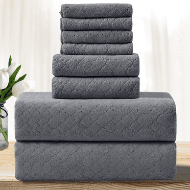 Chino Home 4 Pack Bath Towel Set Microfiber Bathroom Towel Set Ultra ...