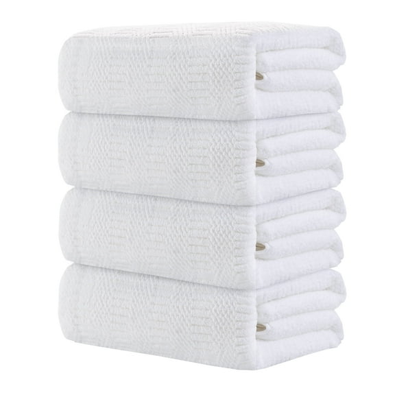 Beartech 4 Piece Microfiber Bath Towel Set,700GSM Family-sized Towel Set ,Quick Dry & Less Lint,Highly Absorbent,Ultra Soft Shower Towel For Bathroom Hotel-White