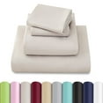 thumbnail image 1 of Beartech Polyester Bed Sheets Set 4 Piece Queen/Full Size Sheet Set, Soft & Lightweight And Breathable Bedding Set, Fitted Sheet, Flat Sheet & 2 Pillowcases-Champagne, 1 of 9