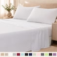 thumbnail image 1 of Beartech Polyester Bed Sheets Set 4 Piece Queen/Full Size Sheet Set, Soft & Lightweight And Breathable Bedding Set, Fitted Sheet, Flat Sheet & 2 Pillowcases-White, 1 of 11
