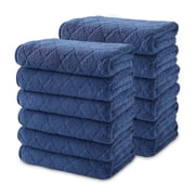 Beartech Microfiber Washcloths 12 Pack,13"x13" Quick Dry Ultra Soft and Highly Absorbent Washcloths for Bathroom,Kitchen Dish Towels -Navy Blue