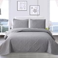 thumbnail image 1 of Beartech Solid Color Quilt Set Twin Size Gray Bedspread Coverlet Microfiber Bedding Lightweight Reversible Set,Soft Bedding for All Seasons, 1 of 7