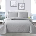 thumbnail image 1 of Beartech Solid Color Quilt Set King Size Light Gray Bedspread Coverlet Microfiber Bedding Lightweight Reversible Set,Soft Bedding for All Seasons, 1 of 7