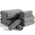 thumbnail image 1 of Beartech 8 Piece Microfiber Bath Towel Set ,2 Oversized Bath Sheet,2 Hand Towels,4 Washcloths, Extra Large, Soft & Less Lint Bathroom Towels Highly Absorbent Quick Dry Towels-Dark Gray, 1 of 8