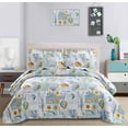 thumbnail image 1 of Beartech Ocean Quilt Set King Size Quilt Lightweight Reversible Microfiber Bedspread Coverlet Bedding Set, 1 of 6