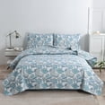 thumbnail image 1 of Beartech Ocean Quilt Set Queen Size Underwater World Quilt Lightweight Microfiber Bedspread Cabin Bedding Set, 1 of 7