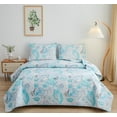 thumbnail image 1 of Beartech Ocean Quilt Set Twin Size Quilt Lightweight Reversible Microfiber Bedspread Coverlet Bedding Set, 1 of 5