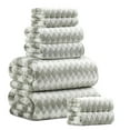 thumbnail image 1 of Beartech 8 Piece Microfiber Bath Towel Set 2 Oversized Bath Sheet,2 Hand Towels and 4 Washcloths| Ultra Soft & Less lint,Highly Absorbent Quick Dry Shower Towel For Bath Hotel-Gray Green, 1 of 11