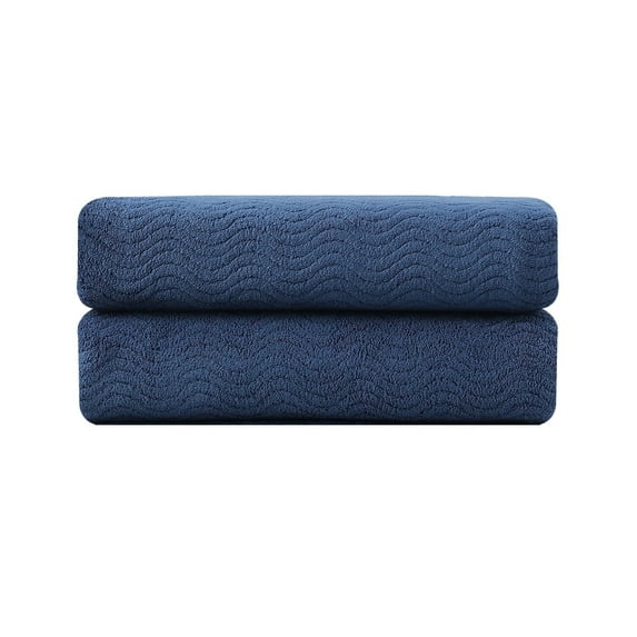 Beartech Towel Set-2 Pack Hand Towel Set Soft Fluffy Microfibers Absorbent Quick Dry Plush Hand Towel Bathroom Set Collection Spa & Hotel Luxury Towels,Navy Blue