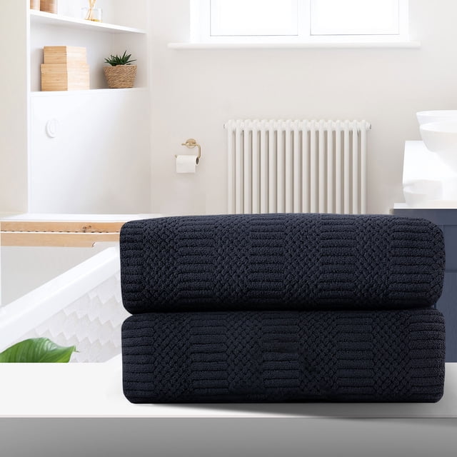 Beartech Towel Set Black 2 PACK Towel 700GSM Ultra Soft Microfiber Towel Set