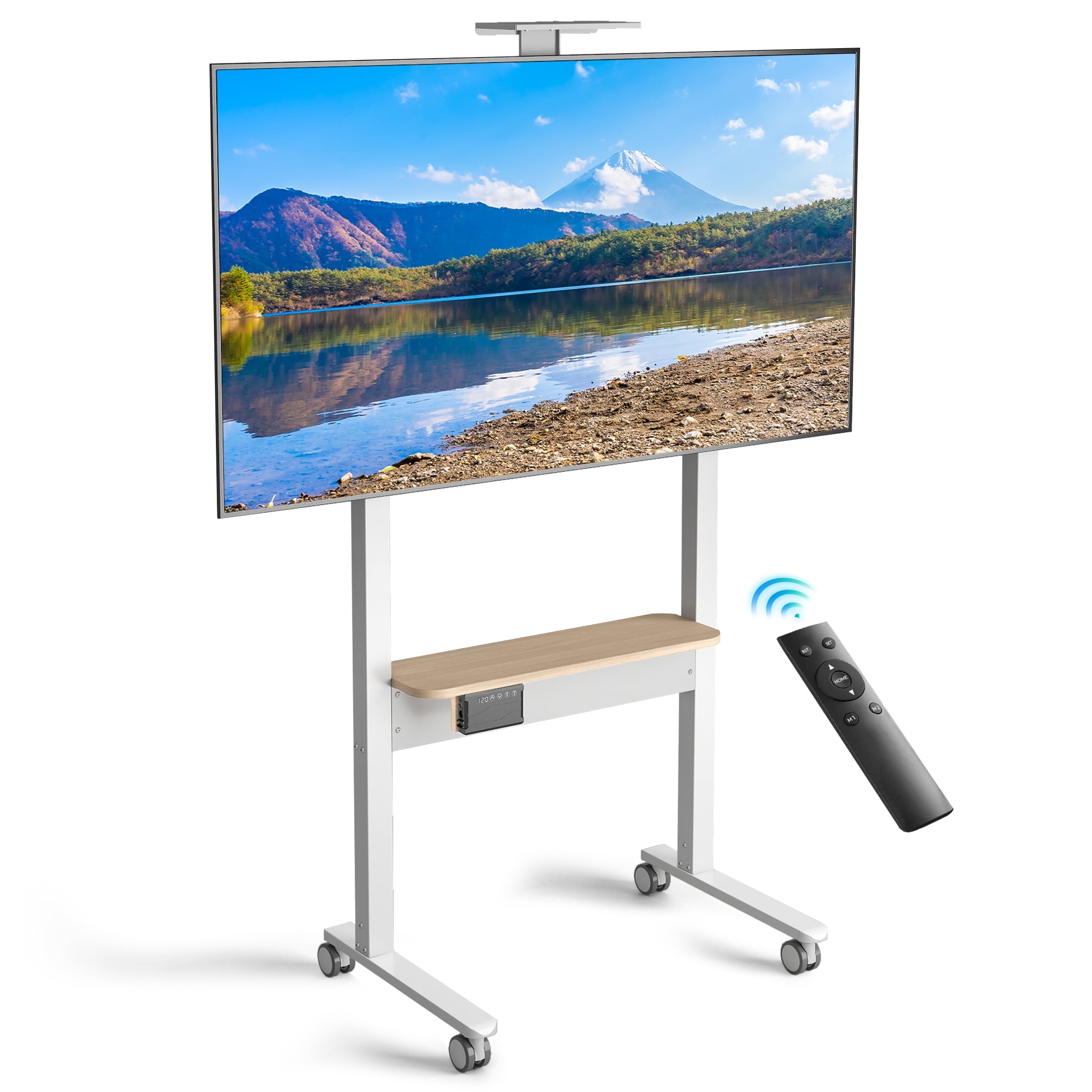 Anrist Motorized Rolling TV Stand with Wheels for TVs up to 37