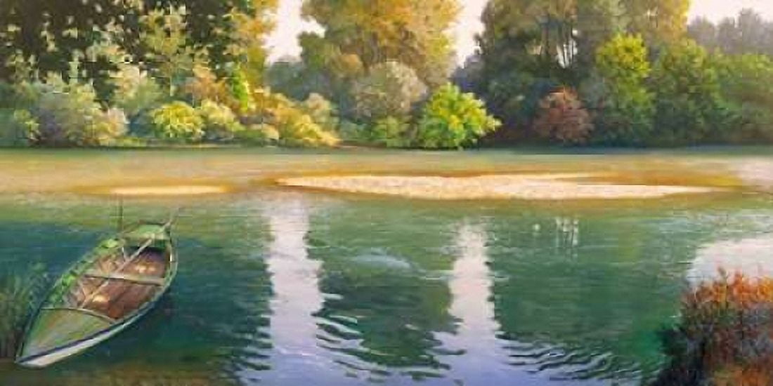 Ansa sul fiume Canvas Art - Adriano Galasso (10 x 20)