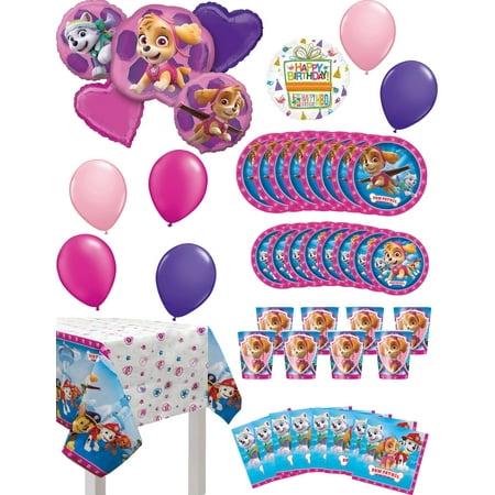 Anscam Disposable Child Birthday Party Supply Sets, Multicolor Paw Patrol, 94 Count