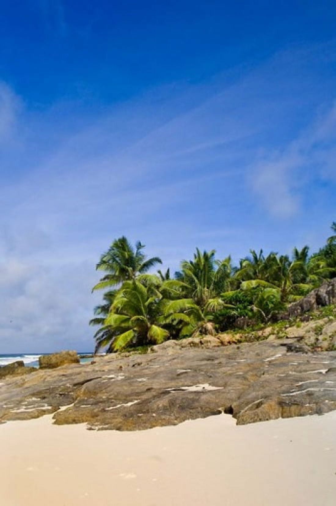 Anse Bambous Beach on Fregate Island Seychelles Canvas Art - Alison Wright DanitaDelimont (11 x 17)