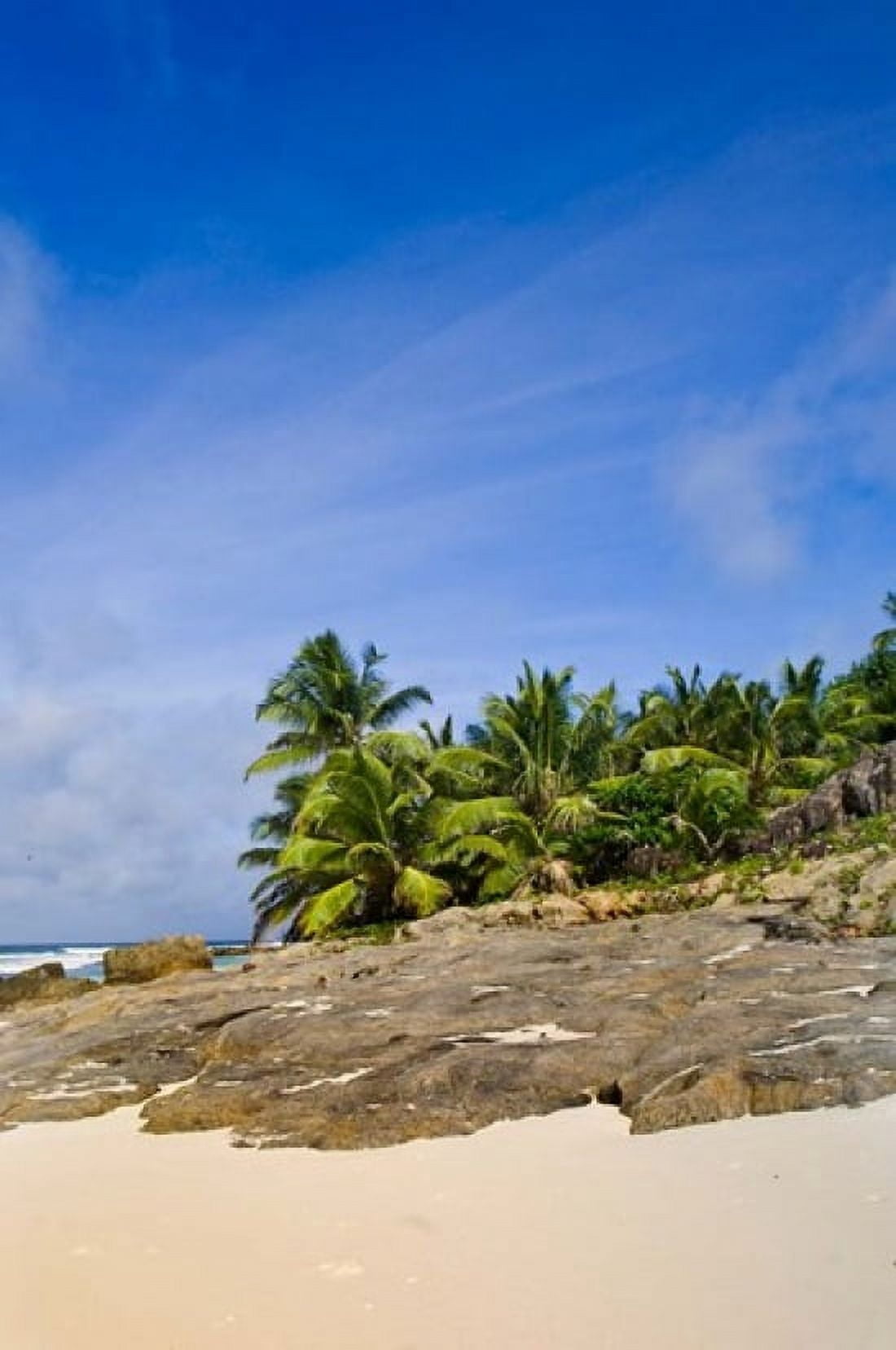 Anse Bambous Beach on Fregate Island Seychelles Canvas Art - Alison Wright DanitaDelimont (23 x 34)