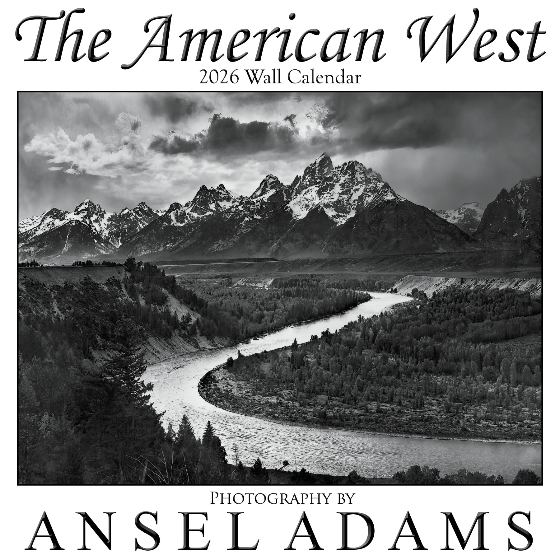 Ansel Adams 2026 Wall Calendar (12"x12", Brand New) Black & White