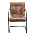 thumbnail image 1 of Moe's Home Collection Ansel Arm Chair Grazed Brown Leather-Set Of Two, 1 of 5