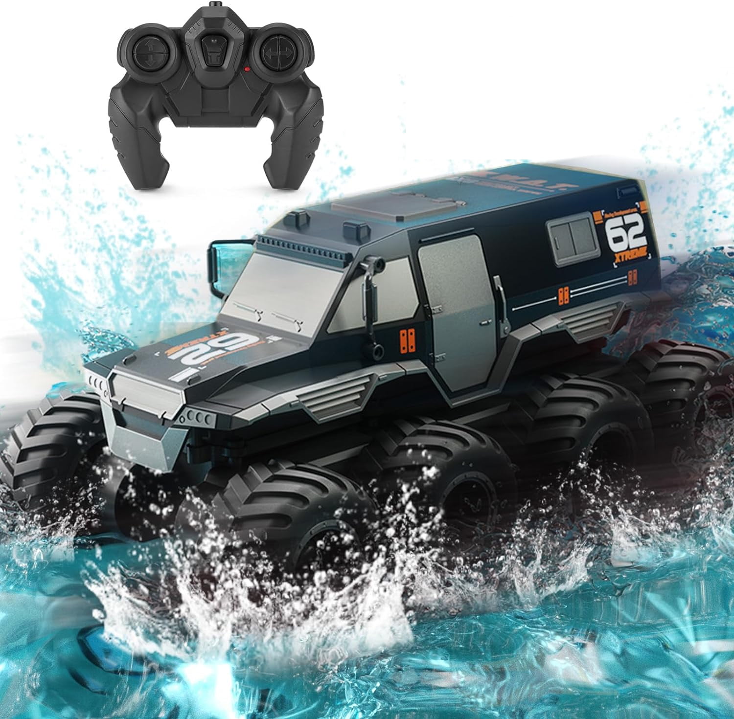 Anself 112 Amphibious Remote Control Car, 8WD Offroad Waterproof RC