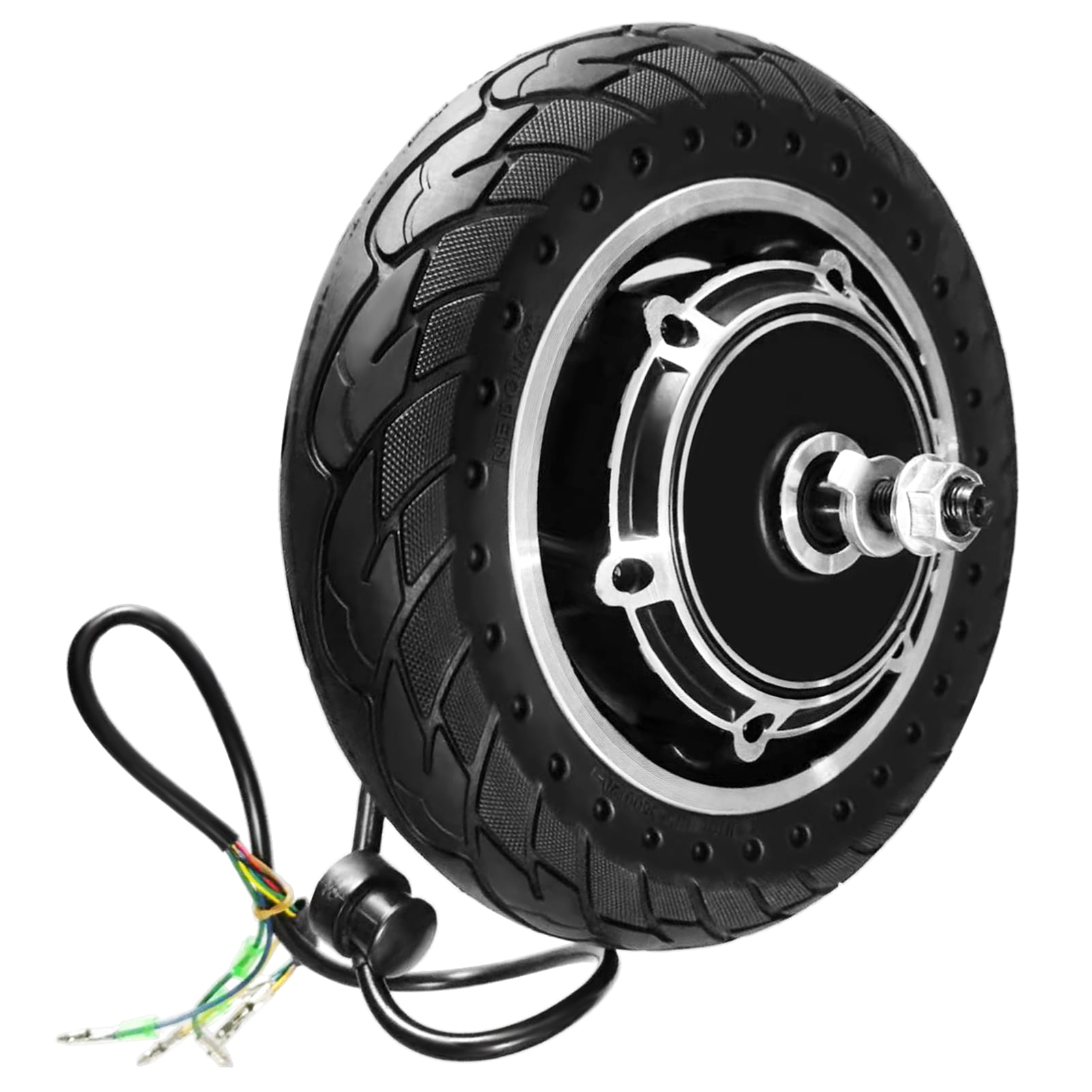 Anself 10'' Electric Scooter Front Tire with Hub Motor Solid Electric